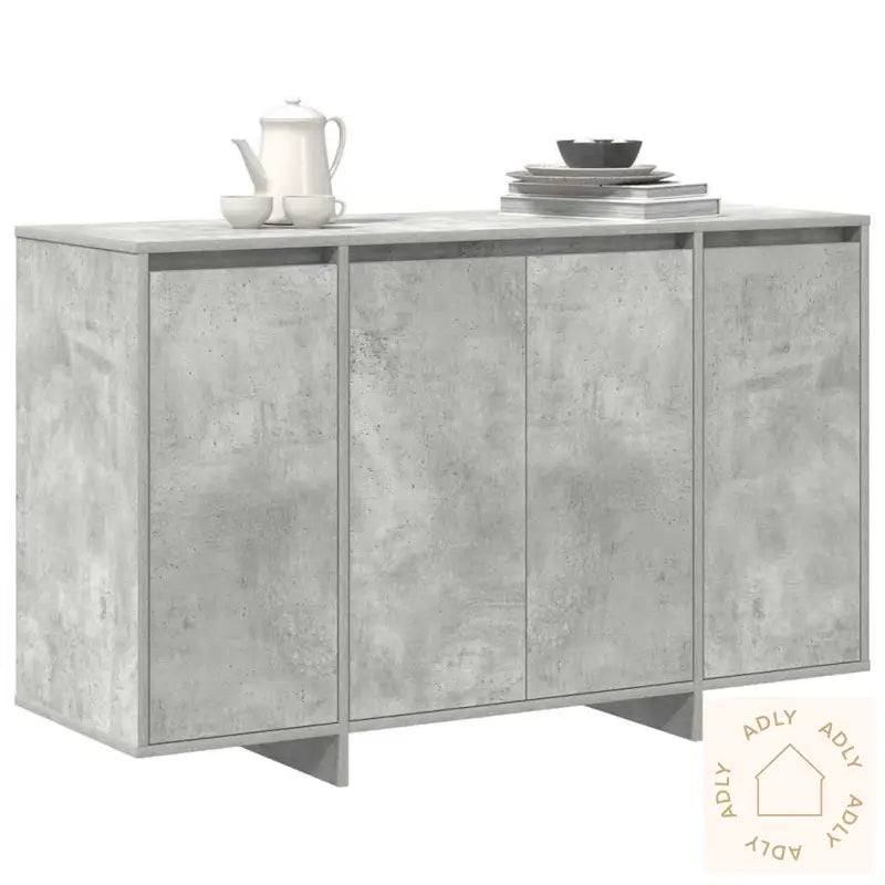 Betonggrått Skap Betonggrå Konstruert Tre 120 X 41 X 75 Cm