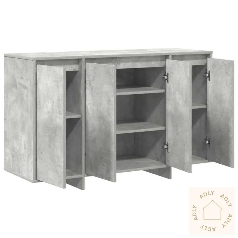 Betonggrått Skap Betonggrå Konstruert Tre 120 X 41 X 75 Cm