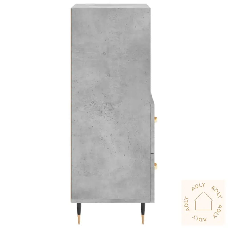 Skjenk Betonggrå 34,5X34X90 Cm Konstruert Tre