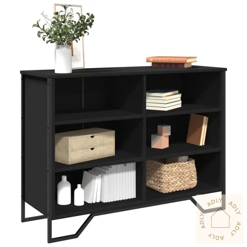 Skjenk Svart 101X35,5X74,5 Cm Konstruert Tre