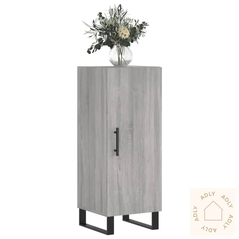 Skjenk Grå Sonoma 34,5X34X90 Cm Konstruert Tre