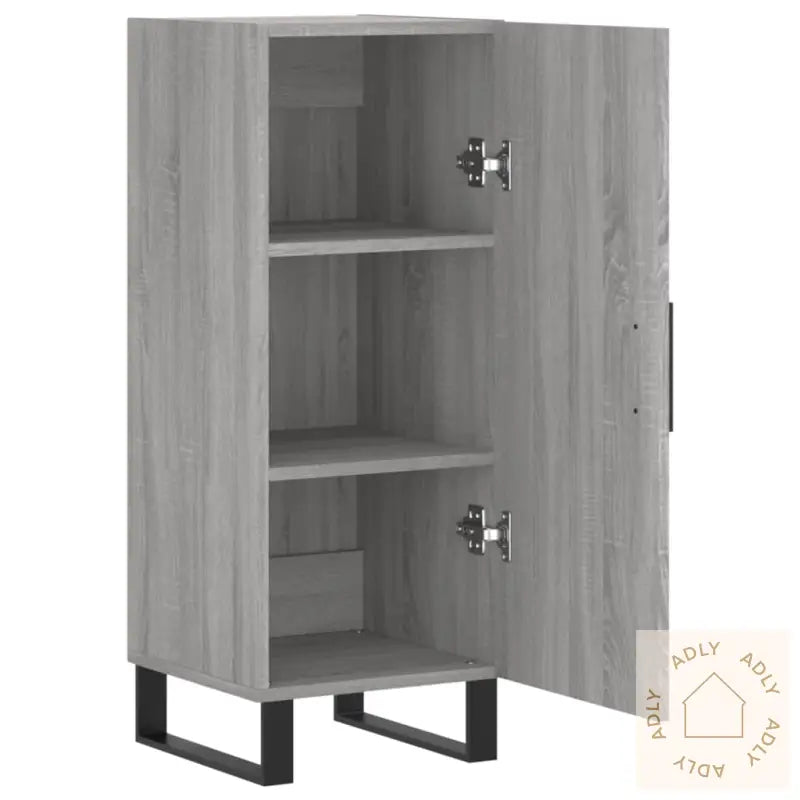 Skjenk Grå Sonoma 34,5X34X90 Cm Konstruert Tre