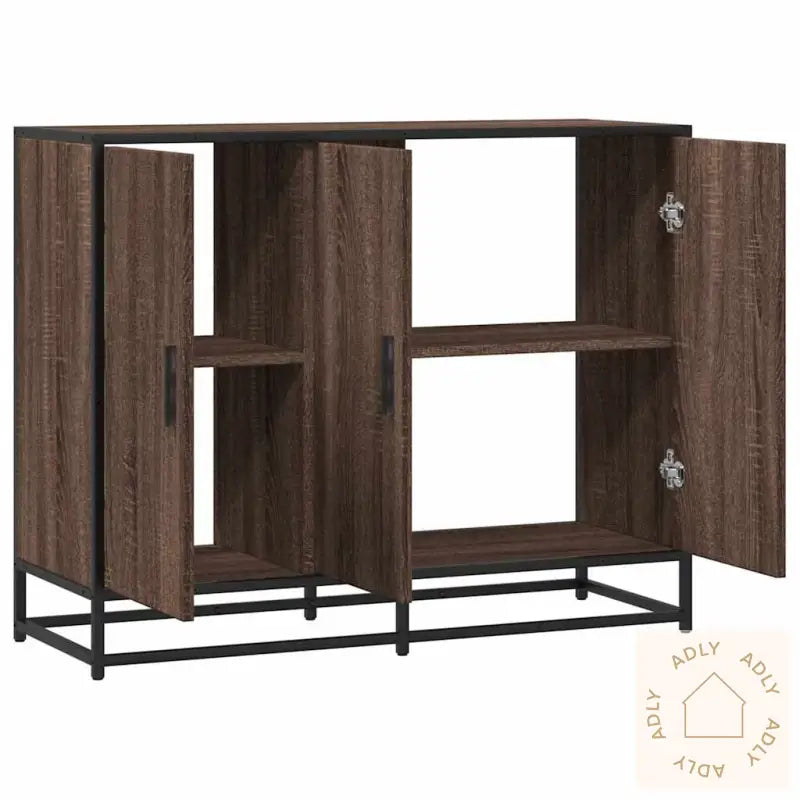 Skjenk Brun Eik 94X35X76 Cm Konstruert Tre