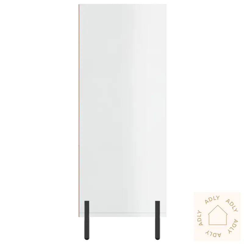 Hylle Høyglans Hvit 69,5X32,5X90 Cm Konstruert Tre
