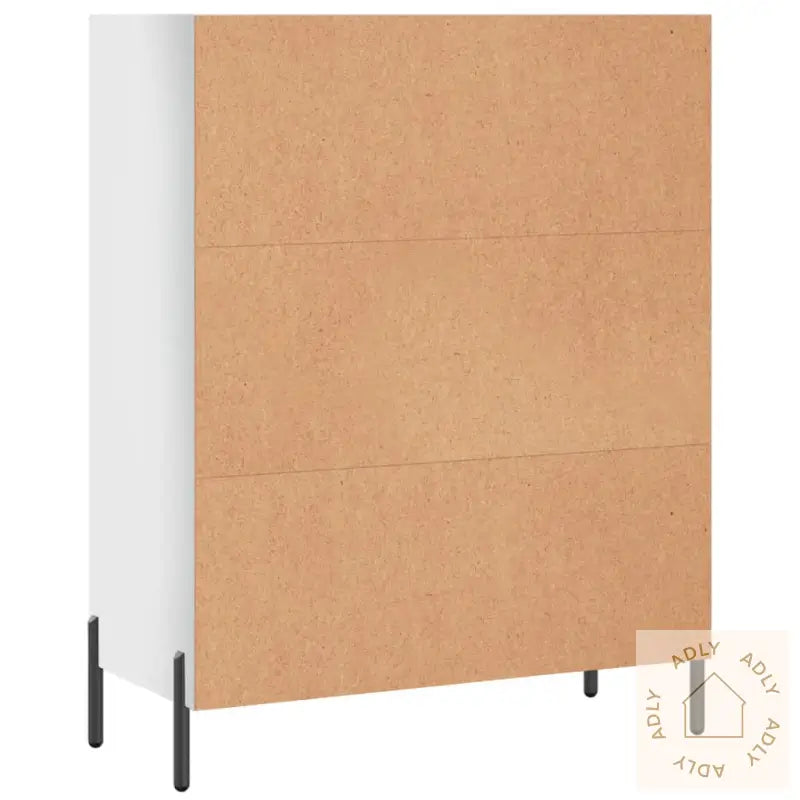 Hylle Høyglans Hvit 69,5X32,5X90 Cm Konstruert Tre