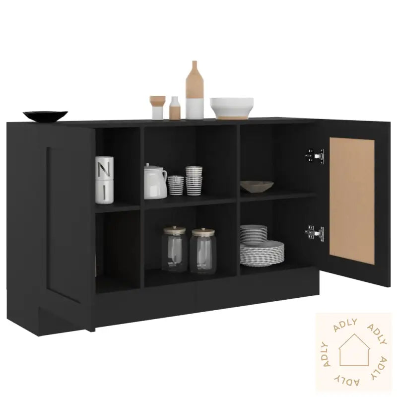 Skjenk Svart 120X30,5X70 Cm Konstruert Tre