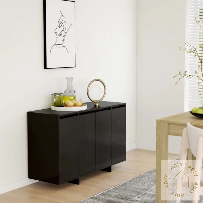 Skjenk Svart 120X41X75 Cm Konstruert Tre