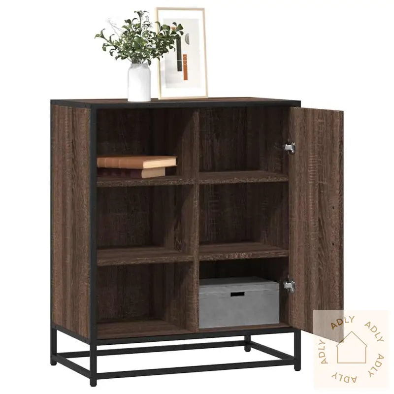 Skjenk Brun Eik 62X35X76 Cm Konstruert Tre