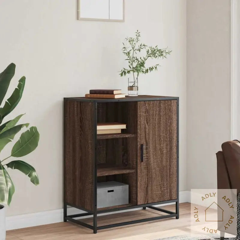 Skjenk Brun Eik 62X35X76 Cm Konstruert Tre