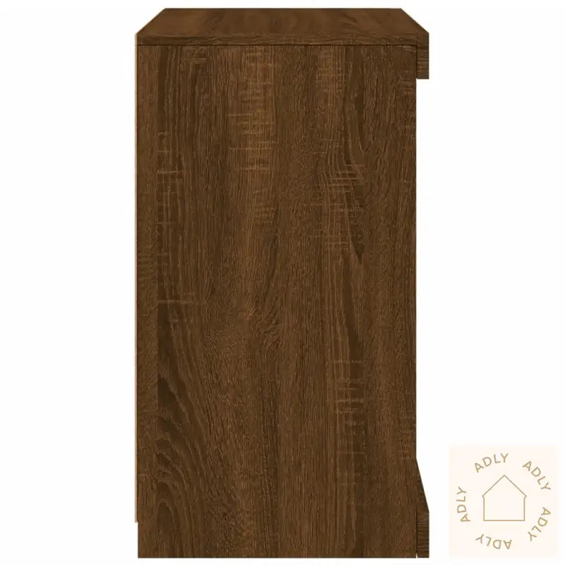 Skjenk Med Led-Lys Brun Eik 41X37X67 Cm