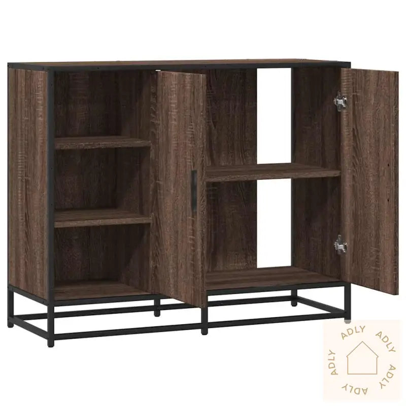 Skjenk Brun Eik 92X35X76 Cm Konstruert Tre