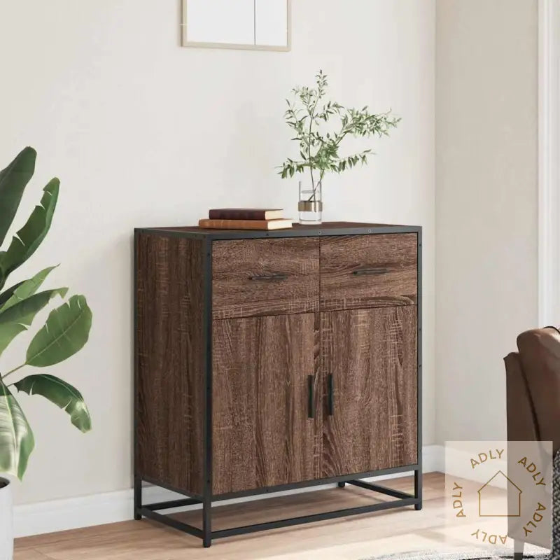 Skjenk Brun Eik 68X35X76 Cm Konstruert Tre
