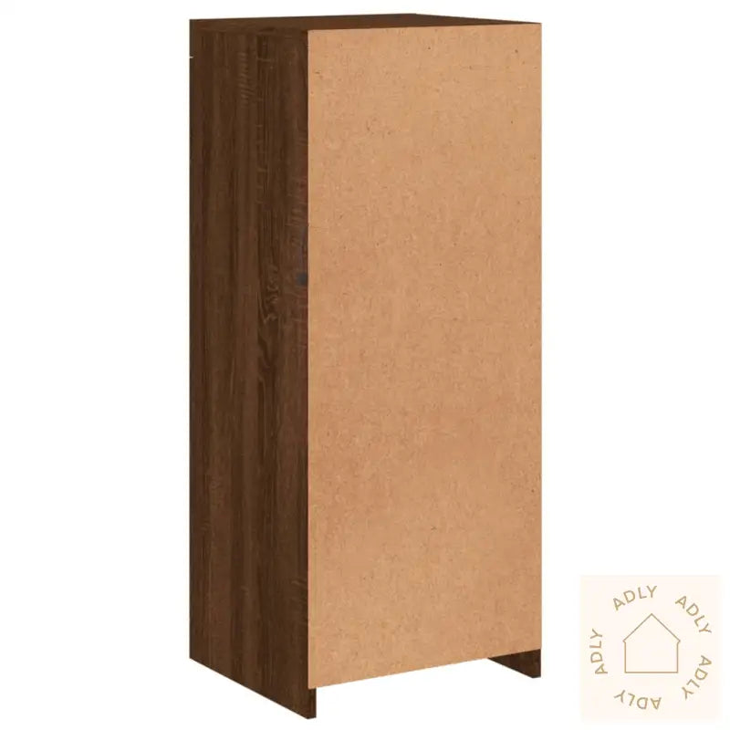 Skjenk Med Led-Lys Brun Eik 41X37X100 Cm