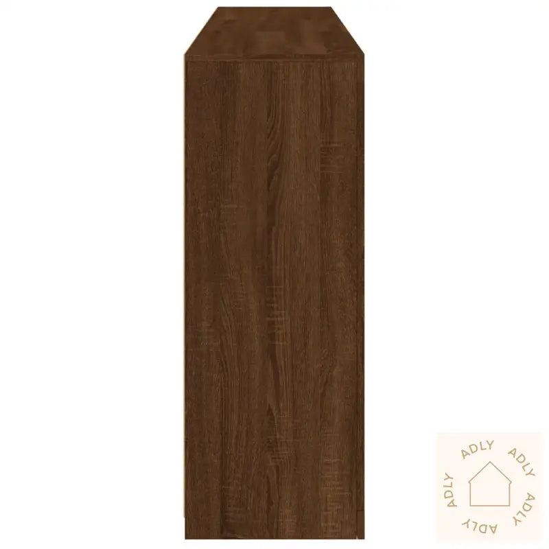 Skjenk Med Led-Lys Brun Eik 162X37X100 Cm