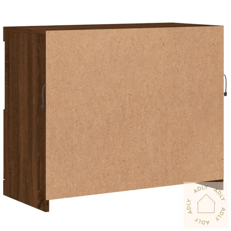 Skjenk Med Led-Lys Brun Eik 81X37X67 Cm