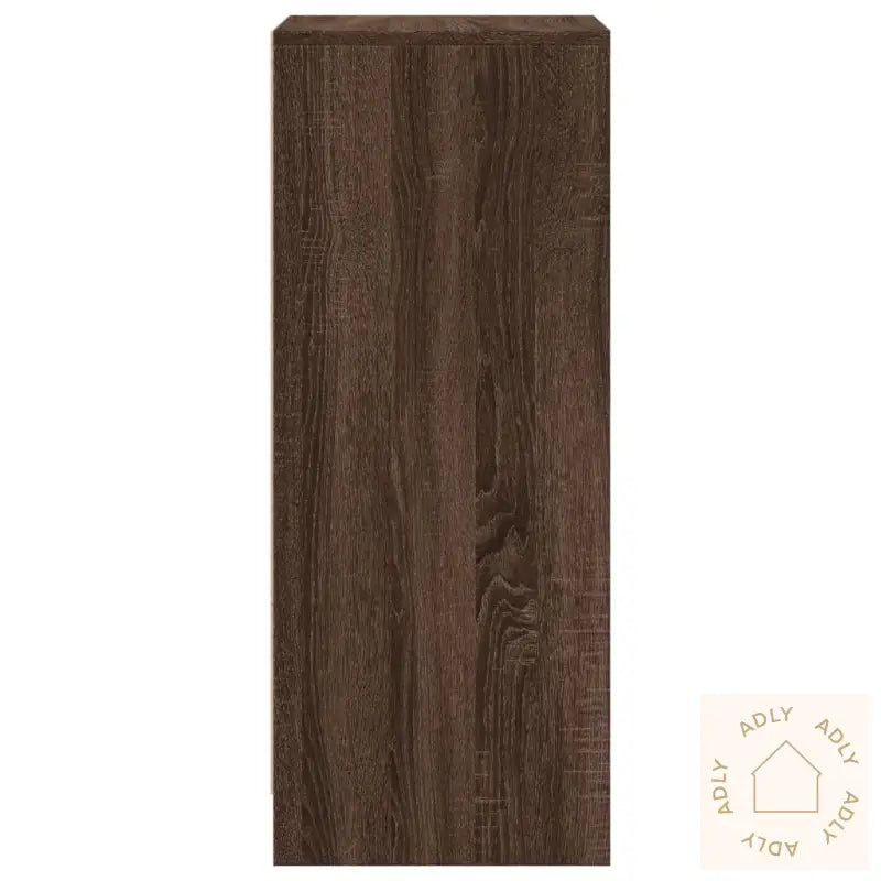 Skjenk Med Led Brun Eik 42,5X34X85 Cm Konstruert Tre