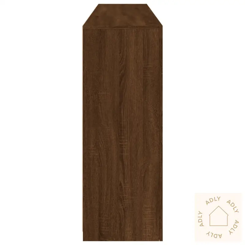 Skjenk Med Led-Lys Brun Eik 181,5X37X100 Cm