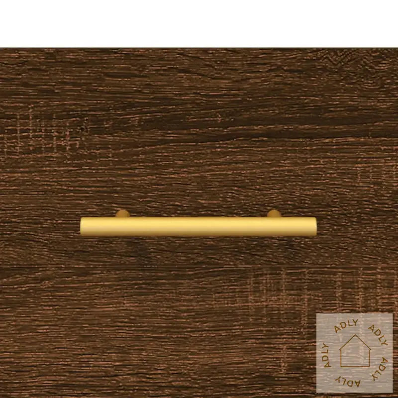 Skjenk Brun Eik 34,5X34X90 Cm Konstruert Tre