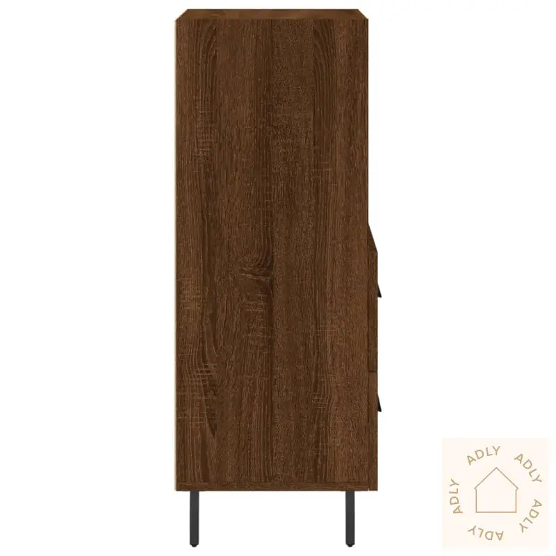 Skjenk Brun Eik 34,5X34X90 Cm Konstruert Tre