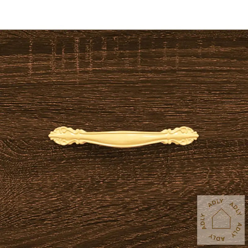 Skjenk Brun Eik 34,5X34X90 Cm Konstruert Tre