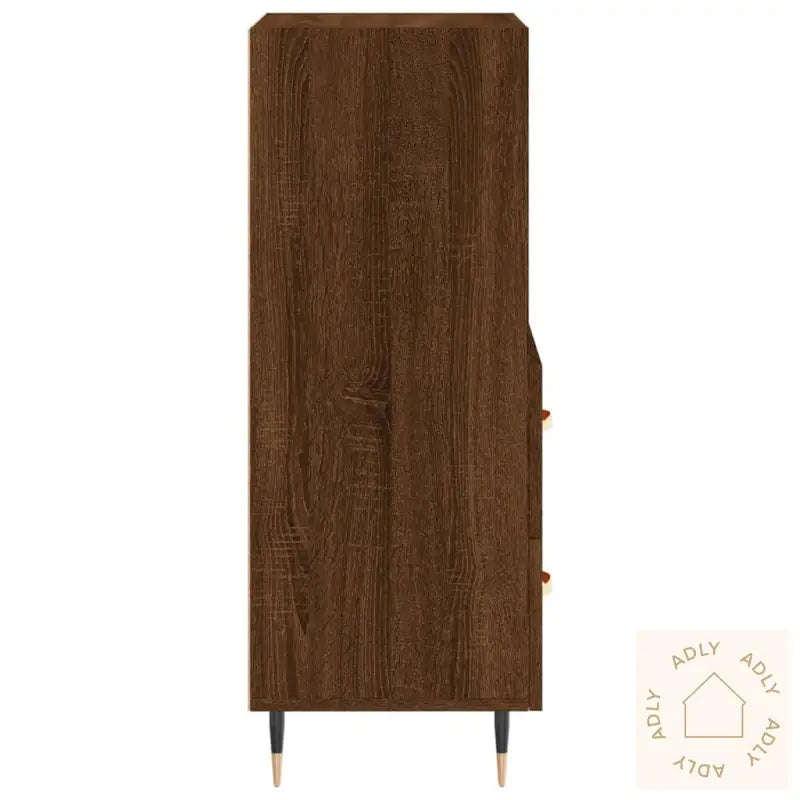 Skjenk Brun Eik 34,5X34X90 Cm Konstruert Tre