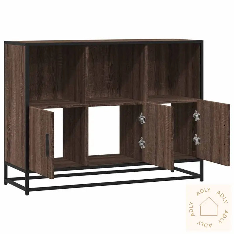 Skjenk Brun Eik 100X35X76 Cm Konstruert Tre