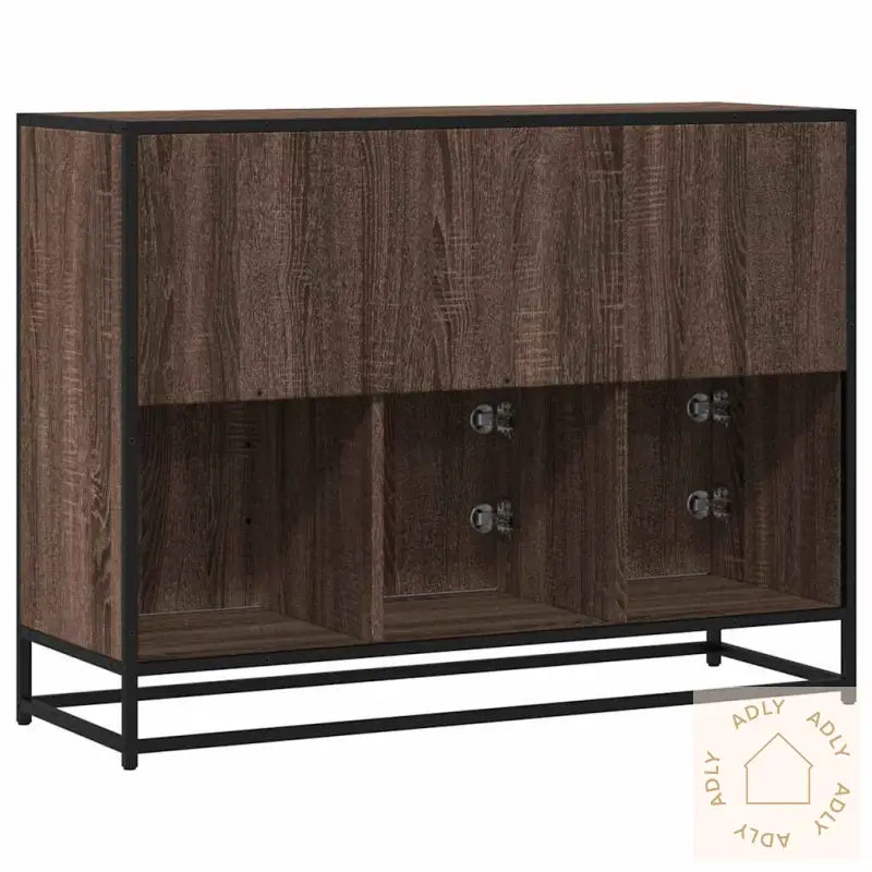Skjenk Brun Eik 100X35X76 Cm Konstruert Tre