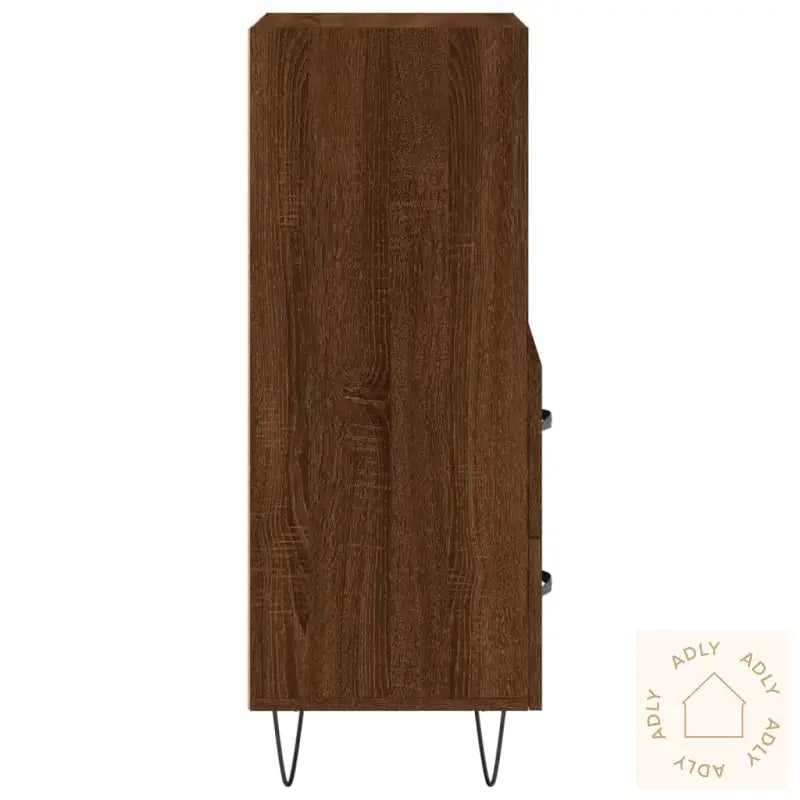 Skjenk Brun Eik 34,5X34X90 Cm Konstruert Tre