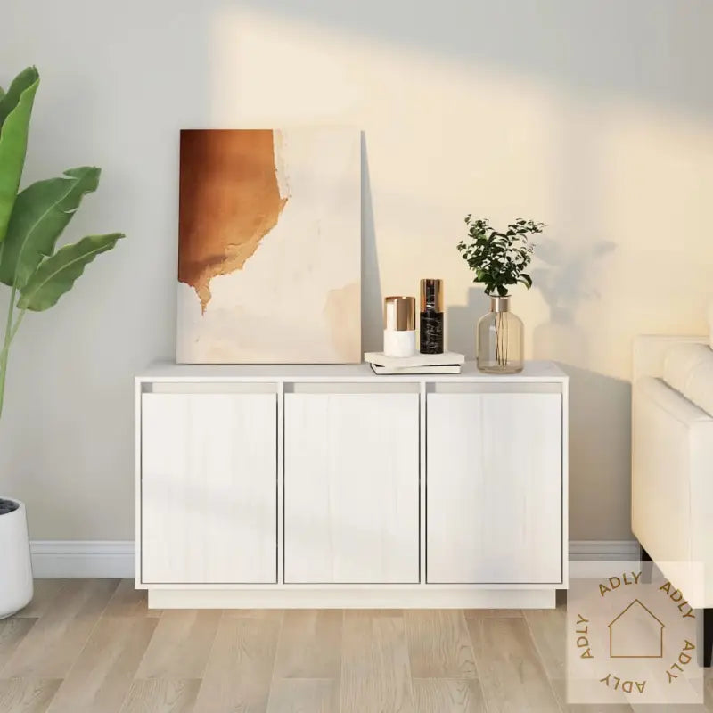 Skjenk Hvit 111X34X60 Cm Heltre Furu