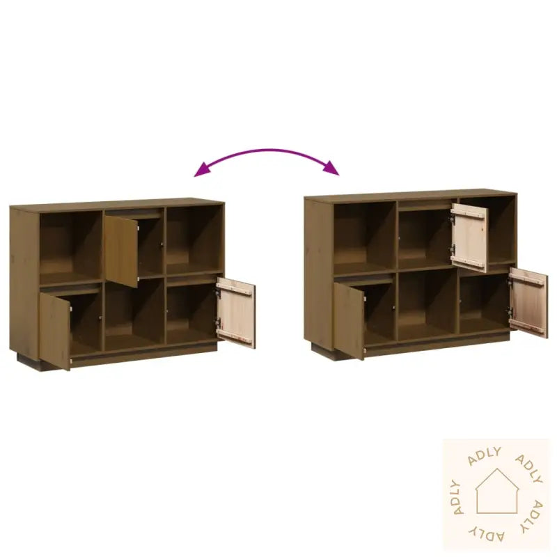 Skjenk Honningbrun 110,5X35X80 Cm Heltre Furu
