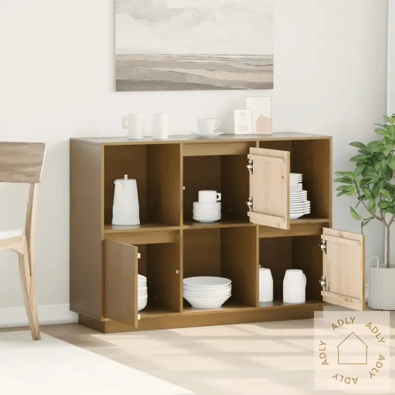 Skjenk Honningbrun 110,5X35X80 Cm Heltre Furu