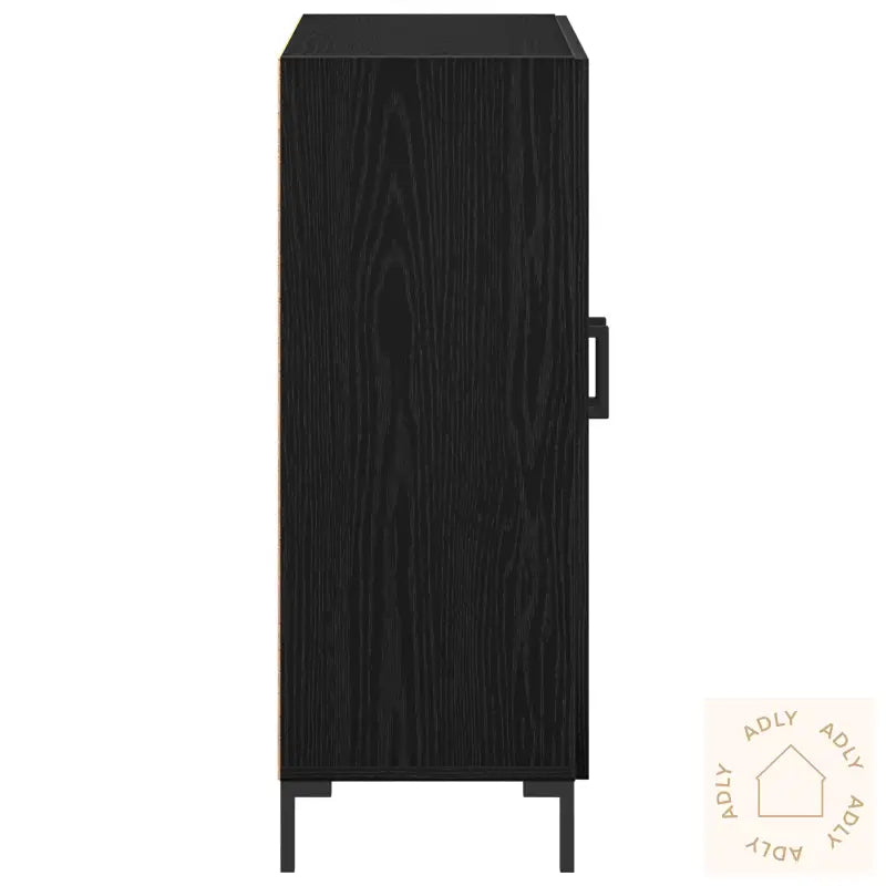 Sideboard Svart Eik 69,5X34X90 Cm Ingeniørtre