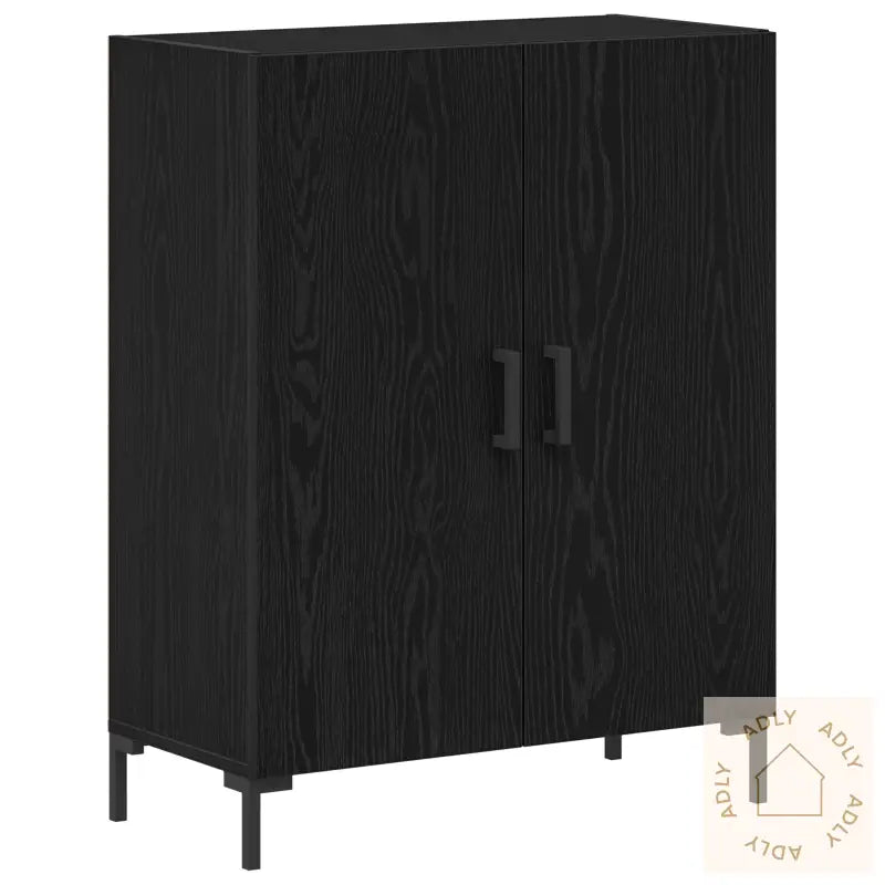 Sideboard Svart Eik 69,5X34X90 Cm Ingeniørtre