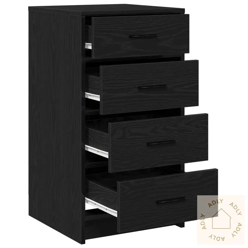 Skjenk Svart Eik 40X41X75 Cm Konstruert Tre