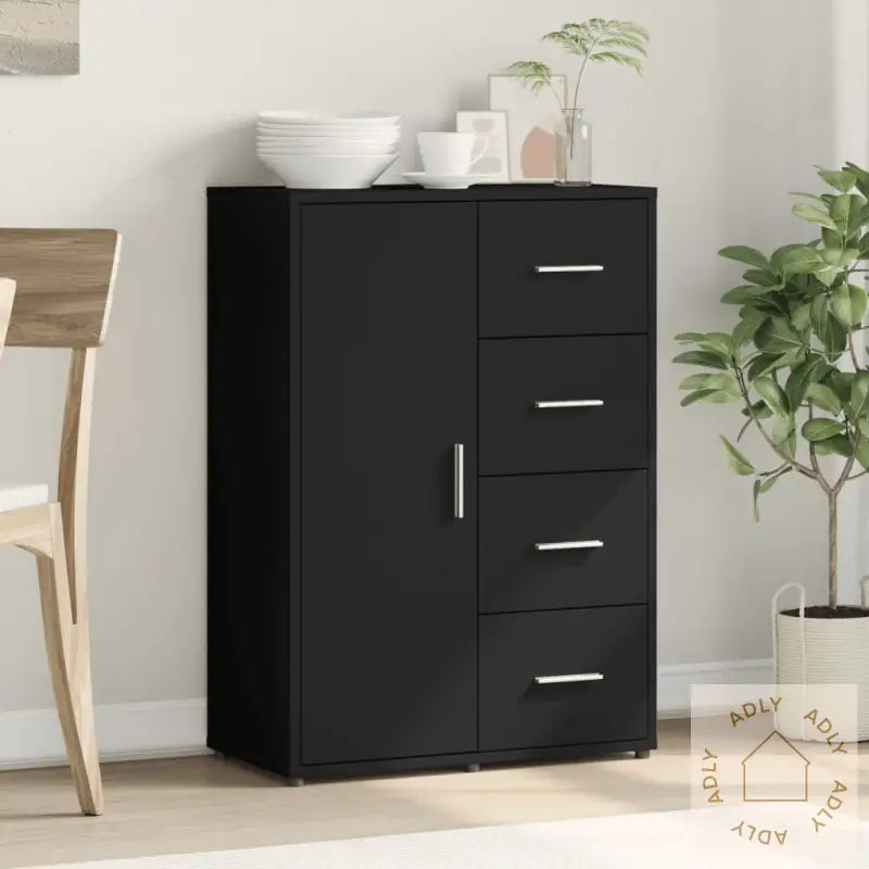 Skjenk Svart 60X31X84 Cm Konstruert Tre