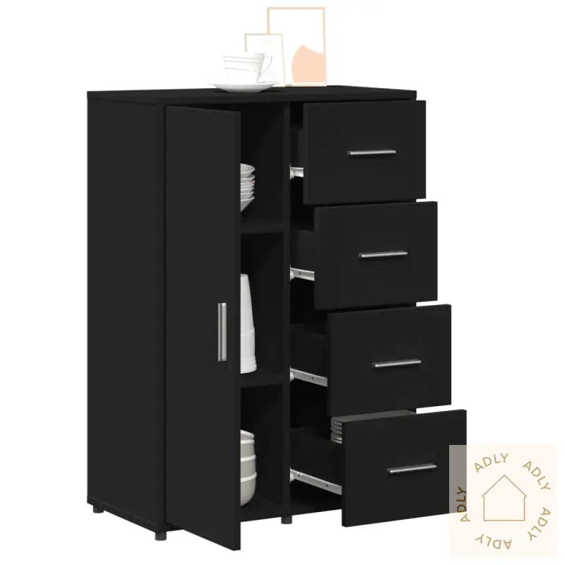 Skjenk Svart 60X31X84 Cm Konstruert Tre