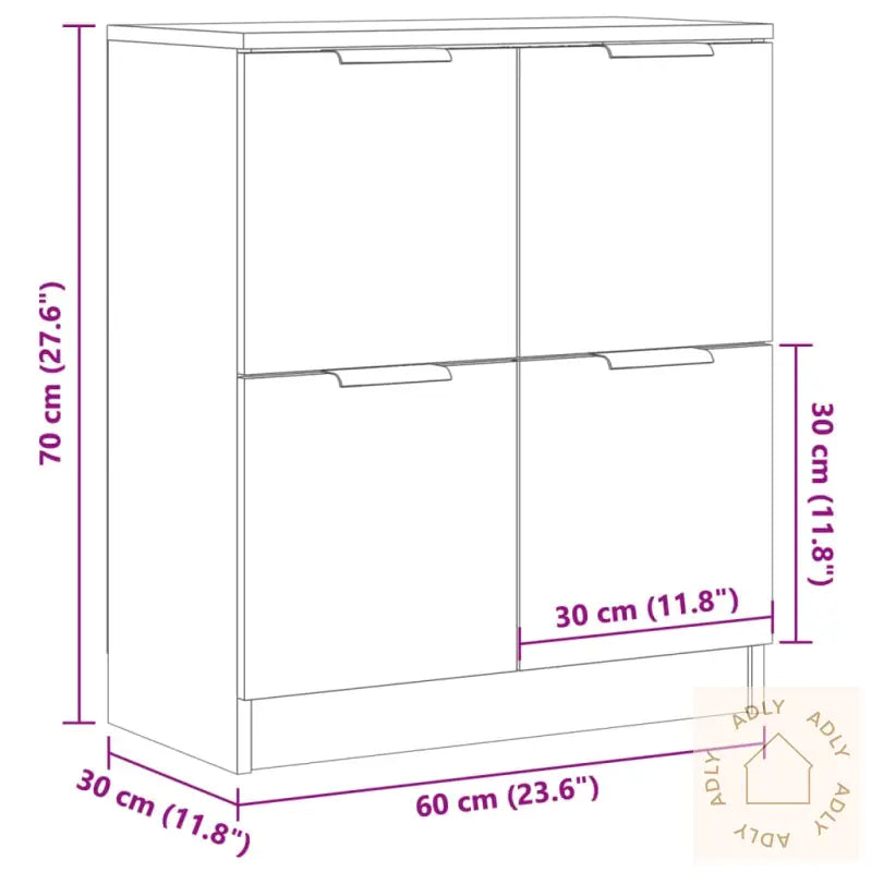 Skjenk Gammelt Tre 60X30X70 Cm Konstruert Tre