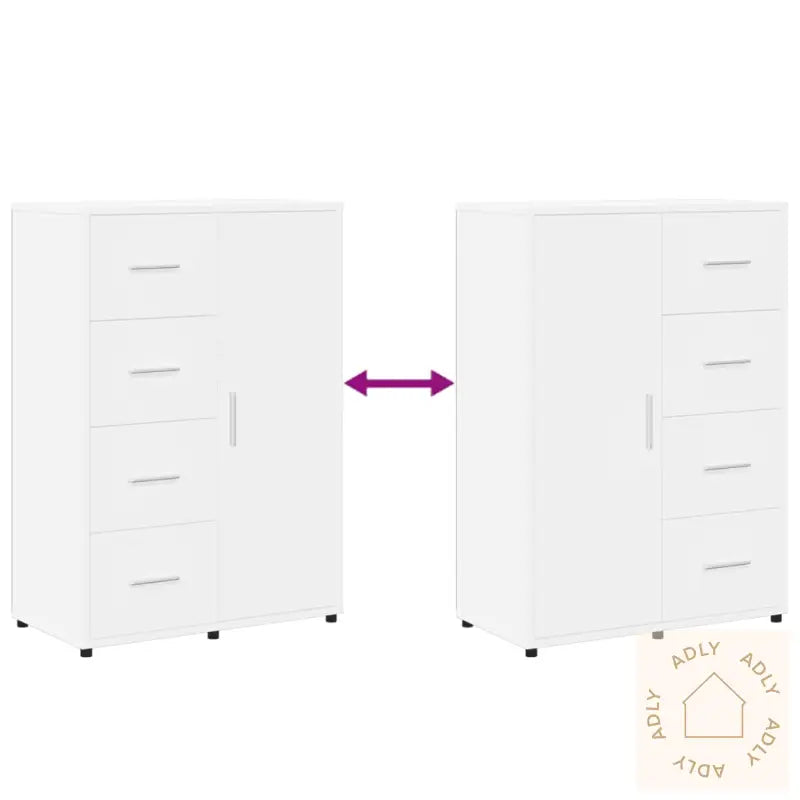 Skjenk Hvit 60X31X84 Cm Konstruert Tre