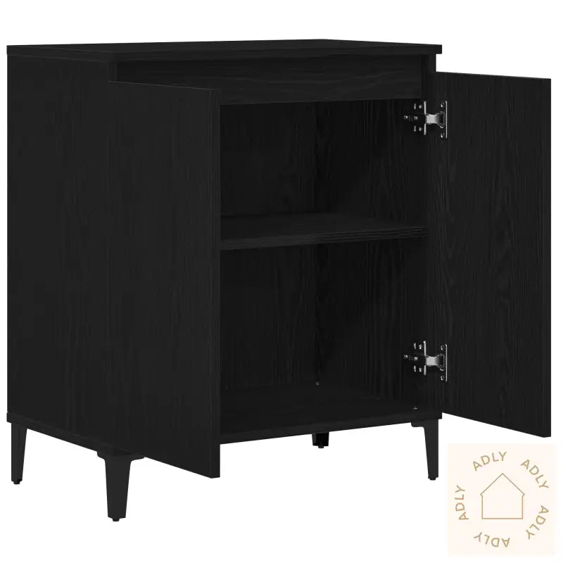 Sideboard I Svart Eik 60X35X70 Cm Laget Av Ingeniørtre