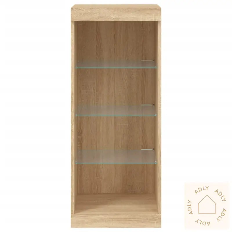 Skjenk Med Led-Lys Sonoma Eik 41X37X100 Cm