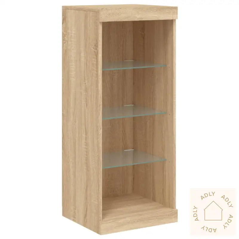 Skjenk Med Led-Lys Sonoma Eik 41X37X100 Cm