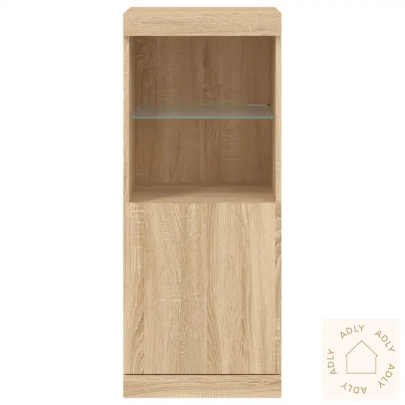Skjenk Med Led-Lys Sonoma Eik 41X37X100 Cm