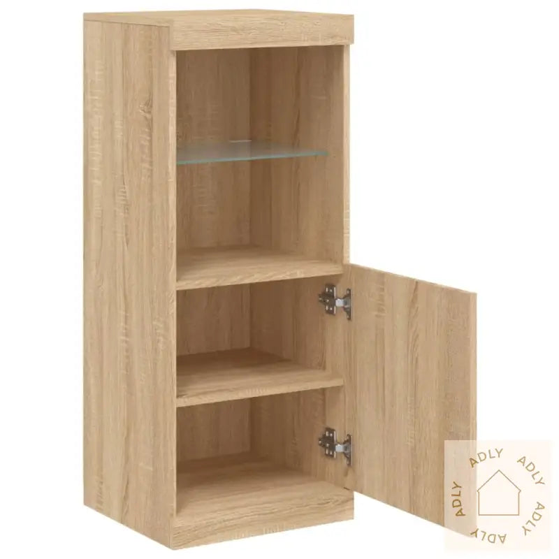 Skjenk Med Led-Lys Sonoma Eik 41X37X100 Cm