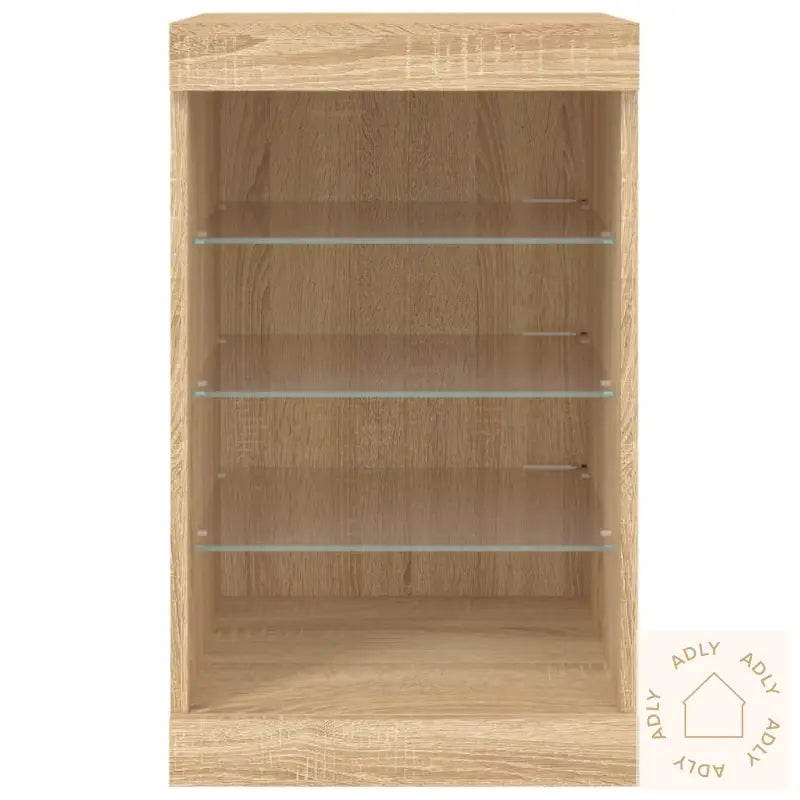 Skjenk Med Led-Lys Sonoma Eik 41X37X67 Cm