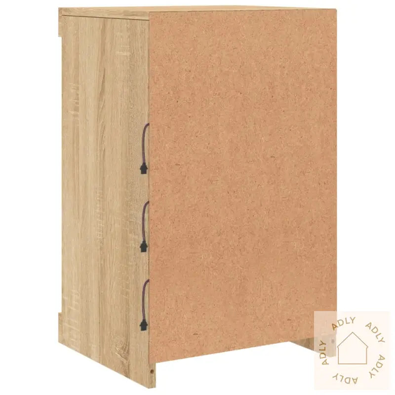 Skjenk Med Led-Lys Sonoma Eik 41X37X67 Cm