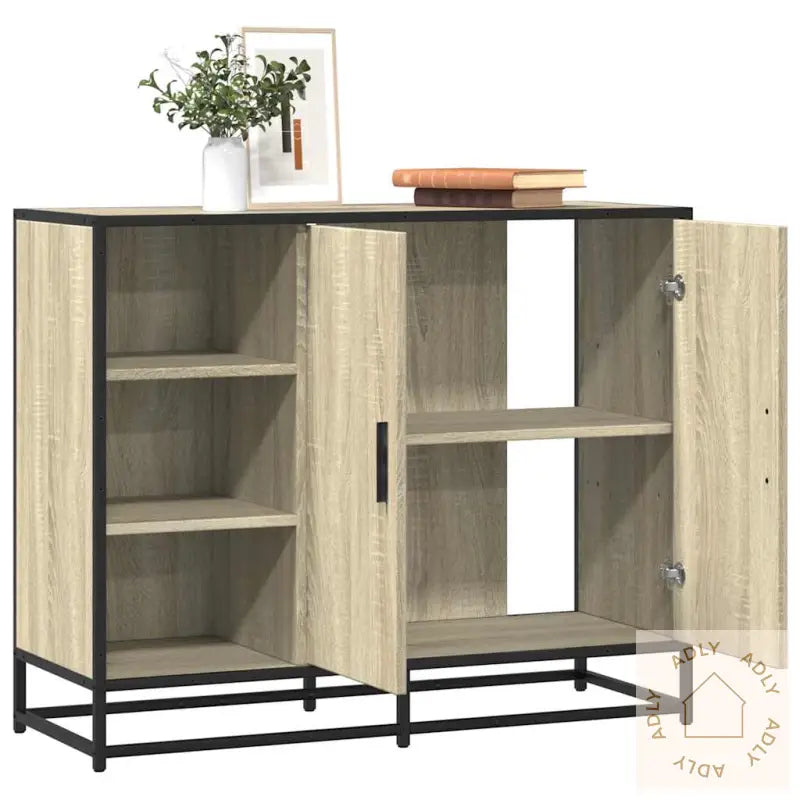 Skjenk Sonoma Eik 92X35X76 Cm Konstruert Tre