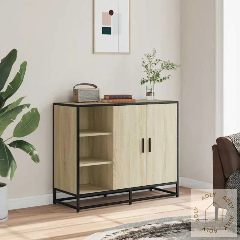 Skjenk Sonoma Eik 92X35X76 Cm Konstruert Tre