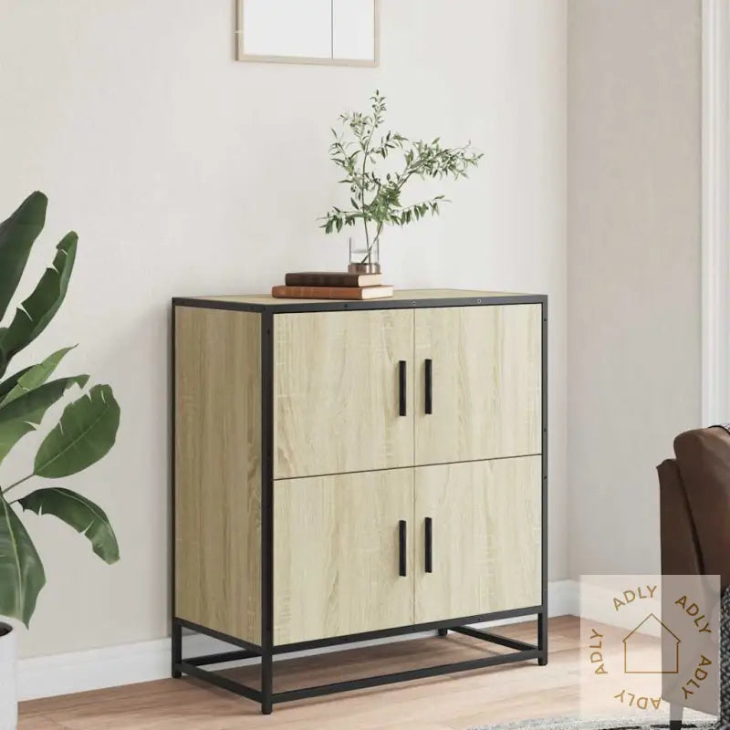 Skjenk Sonoma Eik 68X35X76 Cm Konstruert Tre