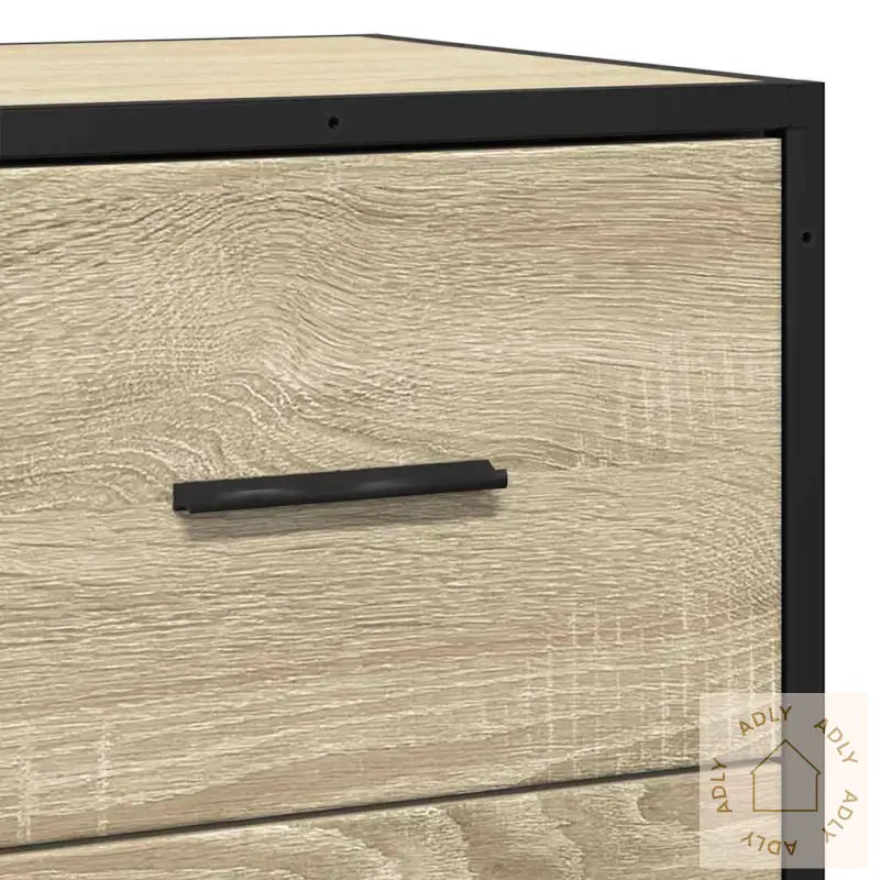 Skjenk Sonoma Eik 68X35X76 Cm Konstruert Tre Og Metall