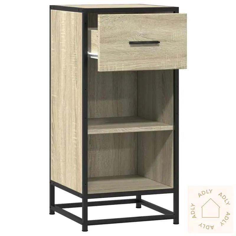Skjenk Sonoma Eik 35,5X35X76 Cm Konstruert Tre Og Metall